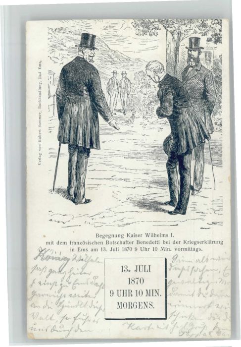 Bad Ems Kaiser Wilhelm I. Botschafter Benedetti