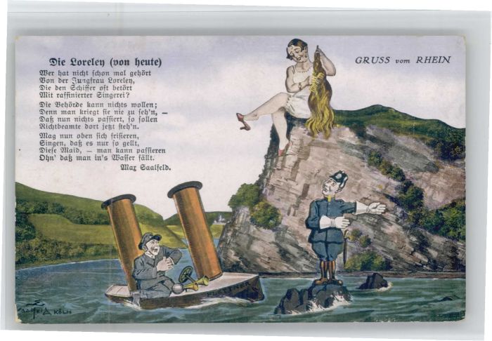 Loreley Lorelei Loreley Künstler Max Saalfeld Gedicht