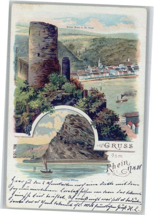 St Goar Burg Katz Loreley
