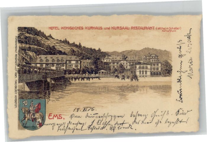 Bad Ems Wappen Hotel Königliches Kurhaus Kursaa