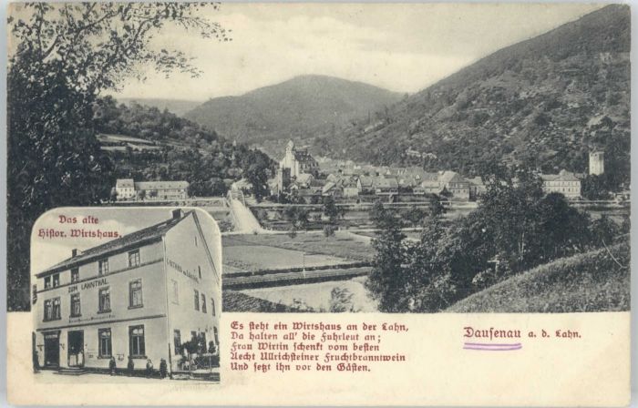 Dausenau Wirtshaus zum Lahnthal Vers
