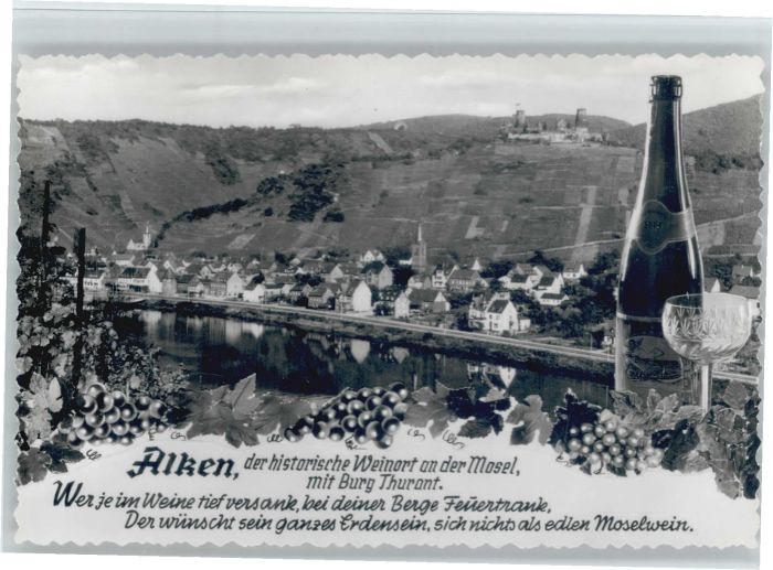 Alken Koblenz Alken Weinflasche Weinglas