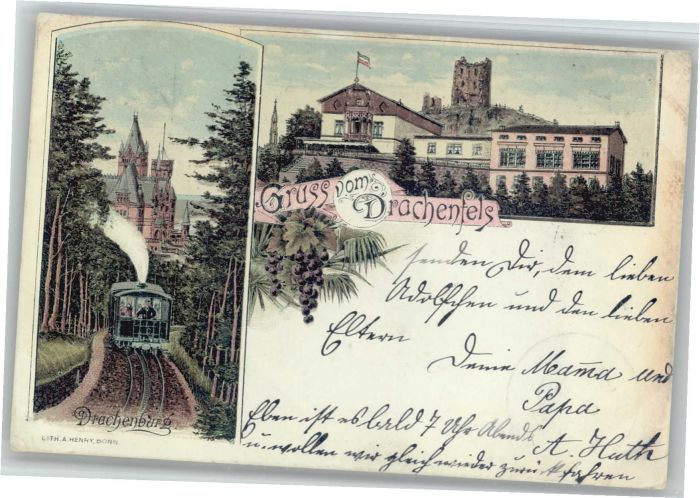 Koenigswinter Drachenfels Zahnradbahn Drachenburg