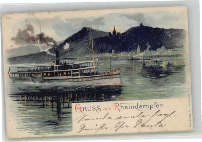 Koenigswinter [Stempelabschlag] Dampfer Overstolz