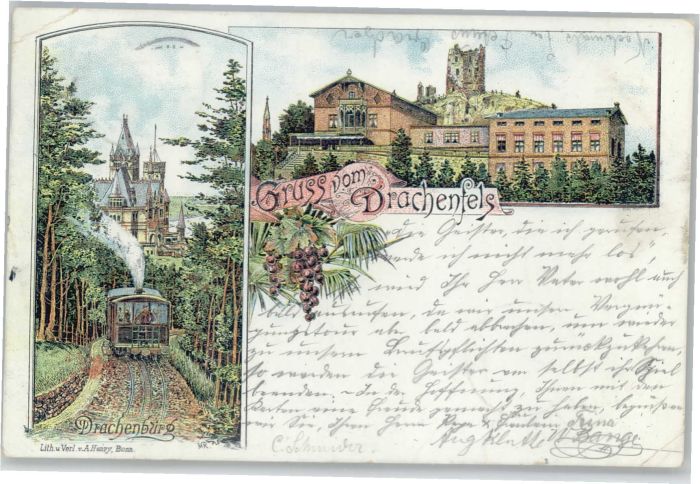 Koenigswinter Drachenfels Zahnradbahn Drachenburg