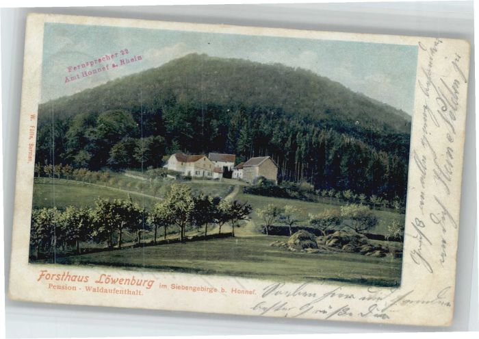 Loewenburg Siebengebirge orsthaus Pension