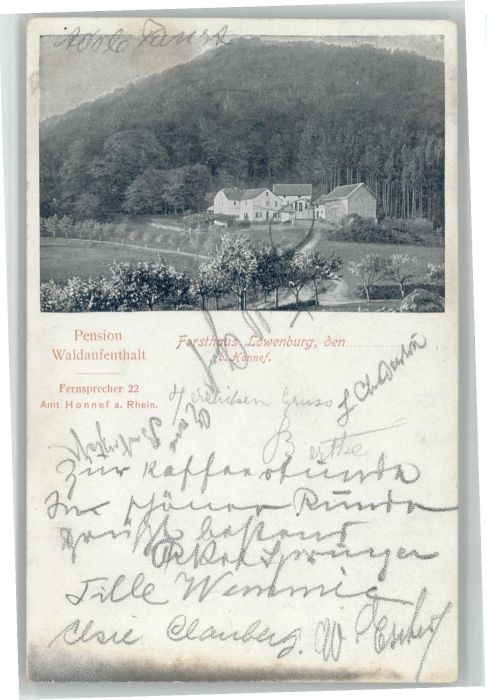 Honnef Bad Löwenburg Pension Waldaufenthalt