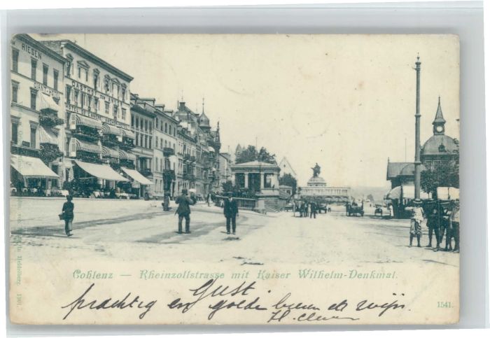 Koblenz Rhein Koblenz Rheinzollstrasse Kaiser Wilhelm