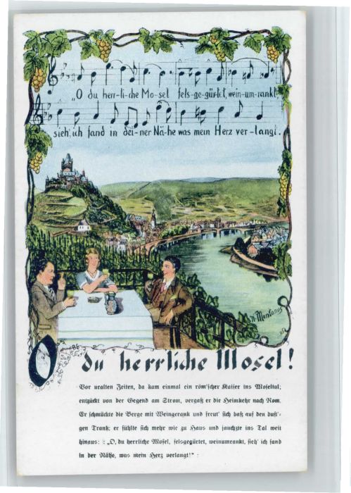 Koblenz Rhein Koblenz Künstler W. Montanus Lied O du