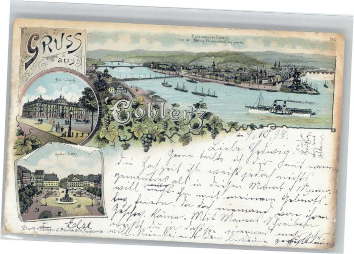 Koblenz Rhein Koblenz Post Gebäude Goeben Platz