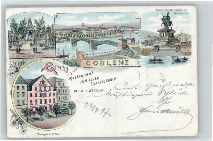 Koblenz Rhein Koblenz Kaiserin Augusta Denkmal Reisin