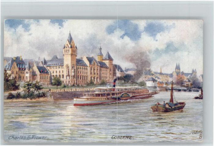 Koblenz Rhein Koblenz Künstler Charles F. Flower Damp