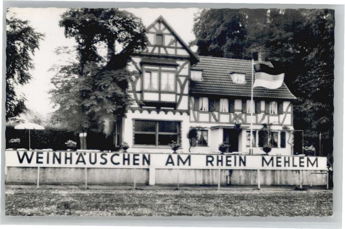 Mehlem Bonn Mehlem Weinhäuschen am Rhein