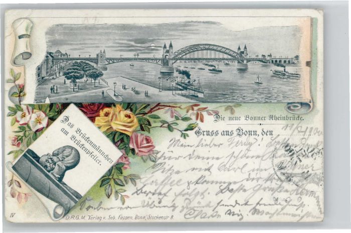 Bonn Rhein Bonn Brückenmännchen x