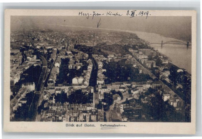 Bonn Rhein Bonn Ballonaufnahme