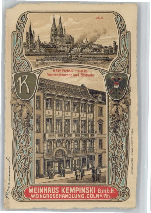 Koeln Rhein Köln Weinhaus Kempinski