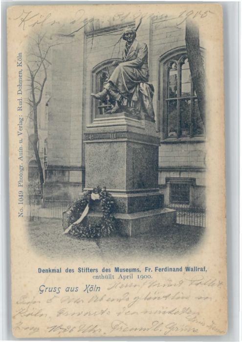 Koeln Rhein Köln Denkmal Fr Ferdinand Wallraf
