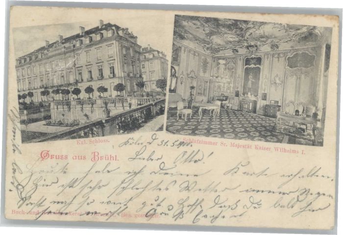 Bruehl chloss Schlafzimmer St Majestät Kaiser