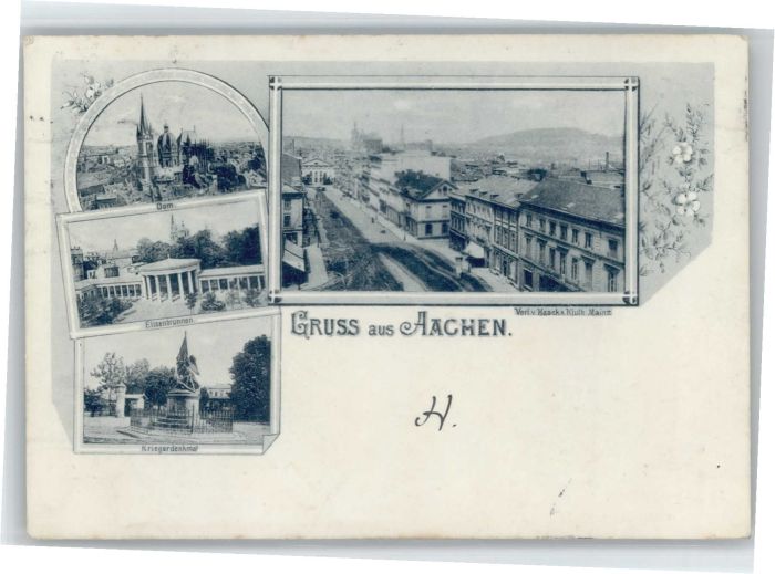 Aachen Dom Elisenbrunnen Kriegerdenkmal