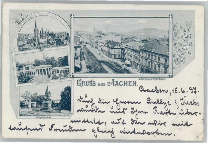 Aachen Dom Elisenbrunnen Kriegerdenkmal