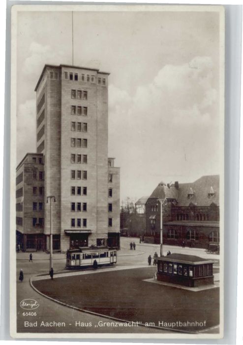 AACHEN NRW Haus Grenzwacht Hauptbahnhof