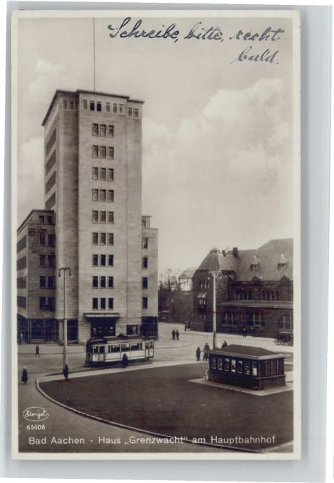 AACHEN NRW Haus Grenzwacht Hauptbahnhof