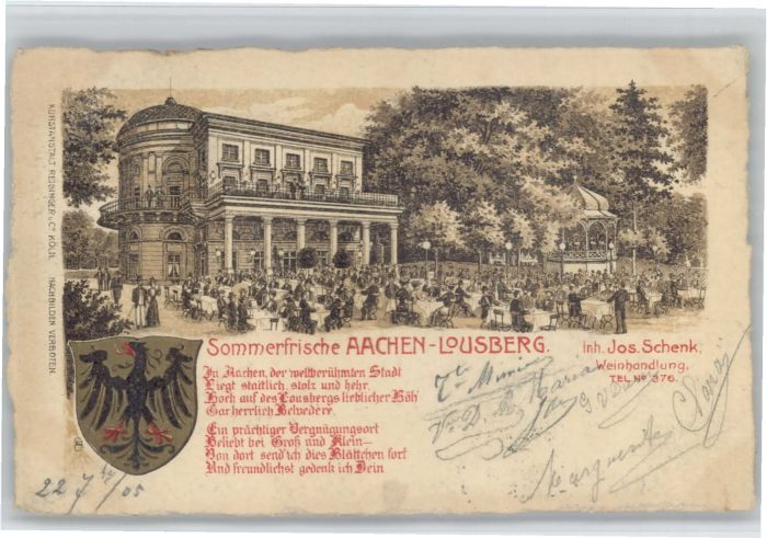 Aachen Lousberg Weinhandlung Gedicht