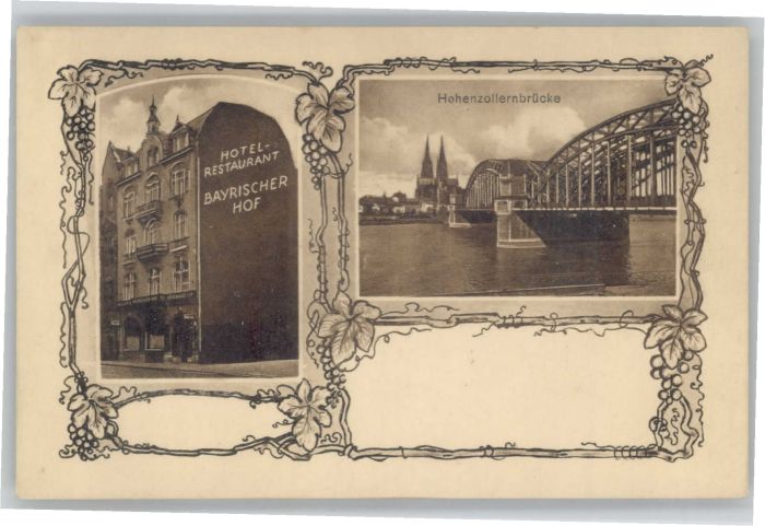 Koeln Rhein Köln Hohenzollernbrücke Hotel Restauran
