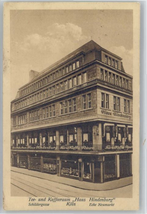 Koeln Rhein Köln Haus Hindenburg Cafe