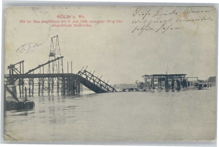 Koeln Rhein Köln Brücke Einsturz x