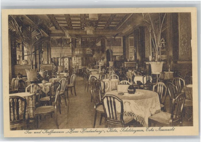 Koeln Rhein Köln Haus Hindenburg Cafe