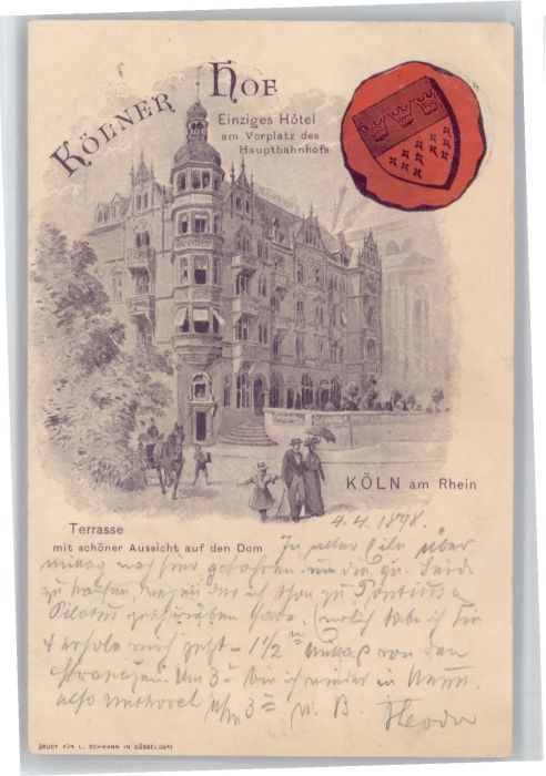 Koeln Rhein Köln Hotel Kölner Hof x