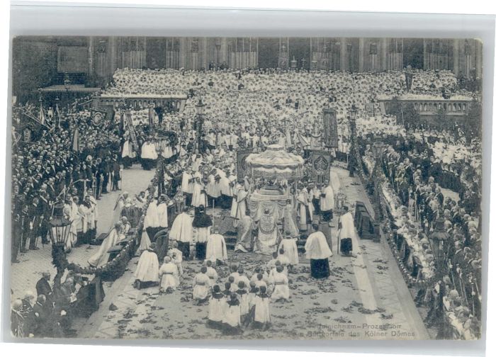 Koeln Rhein Köln Fronleichnam Prozession Dom