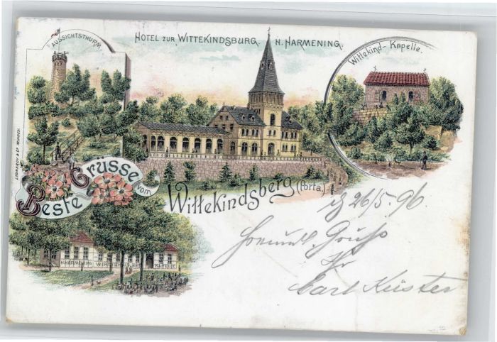 Porta Westfalica Hotel zur Wittekindsburg Kapelle Turm