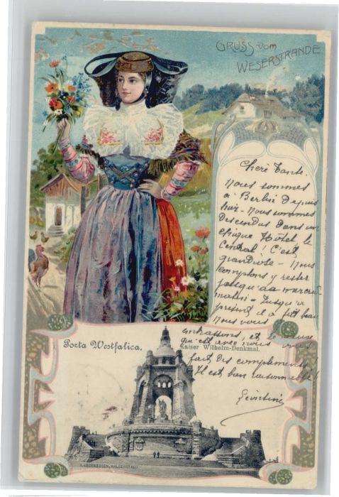 Porta Westfalica Tracht Prägedruck