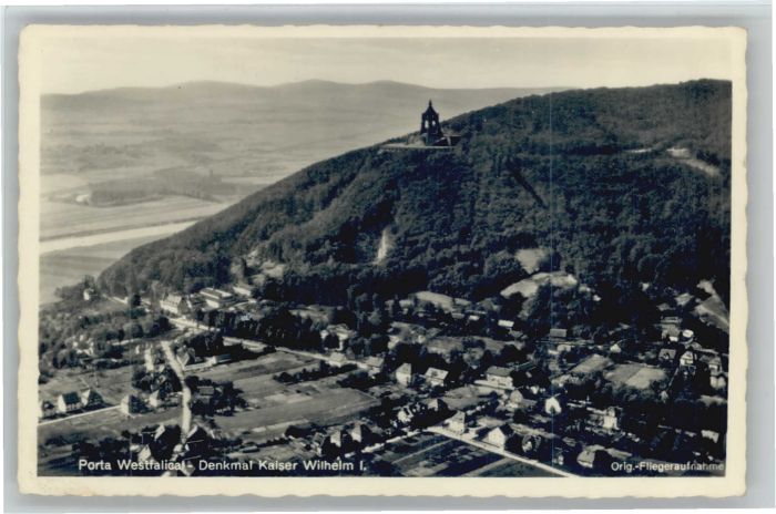 Porta Westfalica Fliegeraufnahme