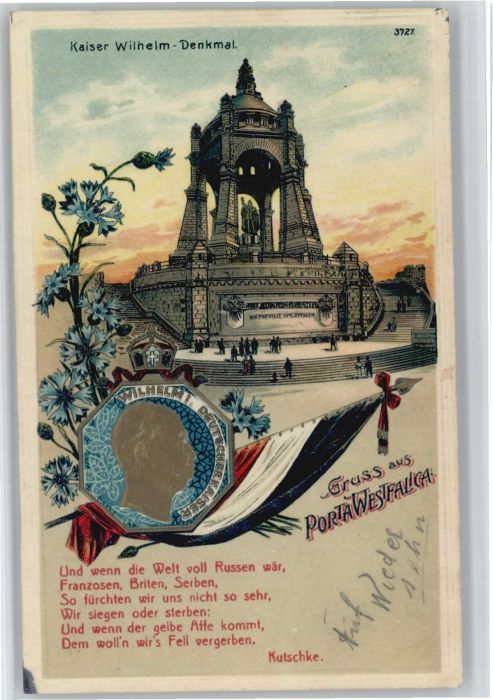 Porta Westfalica Prägedruck Kaiser Wilhelm Denkmal