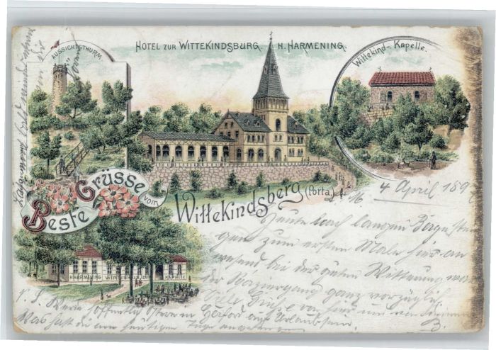 Porta Westfalica Hotel zur Wittekindsburg Kapelle Turm
