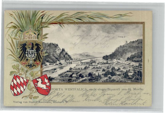 Porta Westfalica Prägedruck Wappen