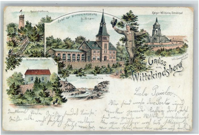 Porta Westfalica Hotel zur Wittekindsburg Kapelle Turm