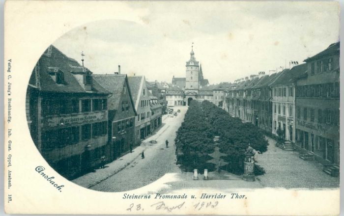 Ansbach Mittelfranken Ansbach Steinerne Promenade Herrider To