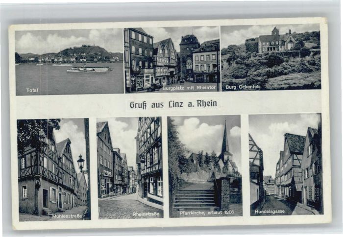 Linz Rhein Burgplatz Burg Ockenfels Rheinstrasse M