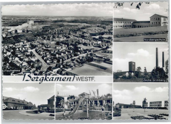 Bergkamen UNNA NRW Nordbergschule Zeche Grimberg Freibad