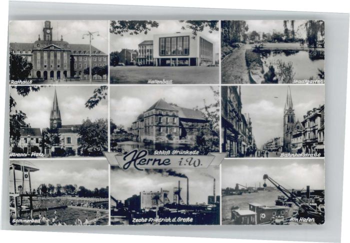 Herne Westfalen Herne Rathaus Hallenbad Stadtgarten Har