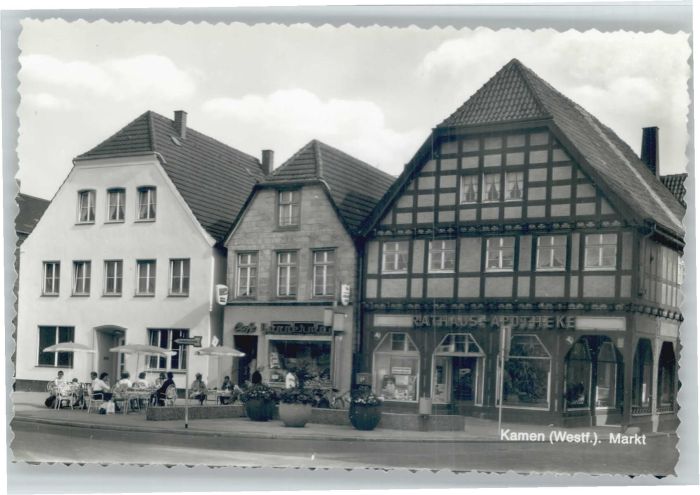 Kamen Westfalen Kamen Markt Rathaus Apotheke