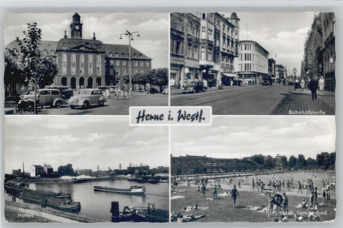 Herne Westfalen Herne Rathaus Bahnhofstrasse Hafen Somm