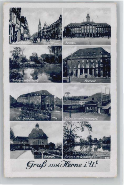 Herne Westfalen Herne Bahnhofstrasse Rathaus Polizeiamt