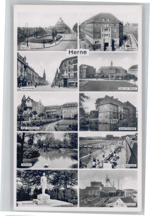 Herne Westfalen Herne Bahnhof Krankenhaus Saar Denkmal