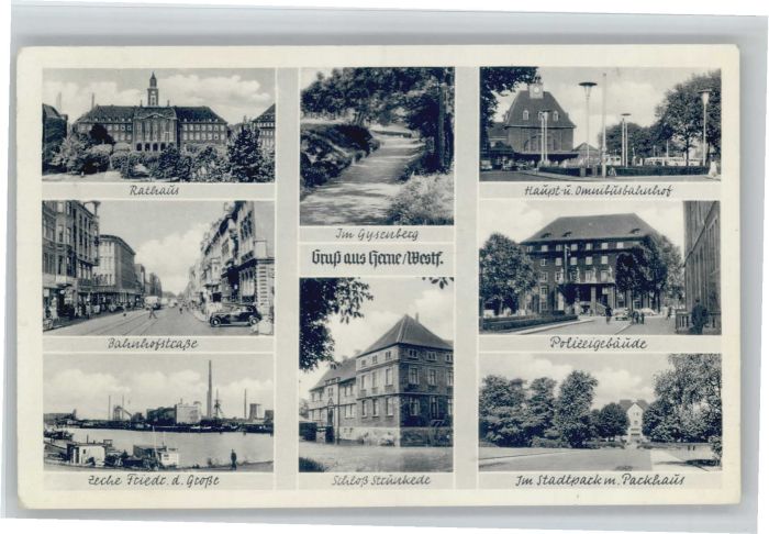 Herne Westfalen Herne Rathaus Bahnhofstrasse Zeche Frie