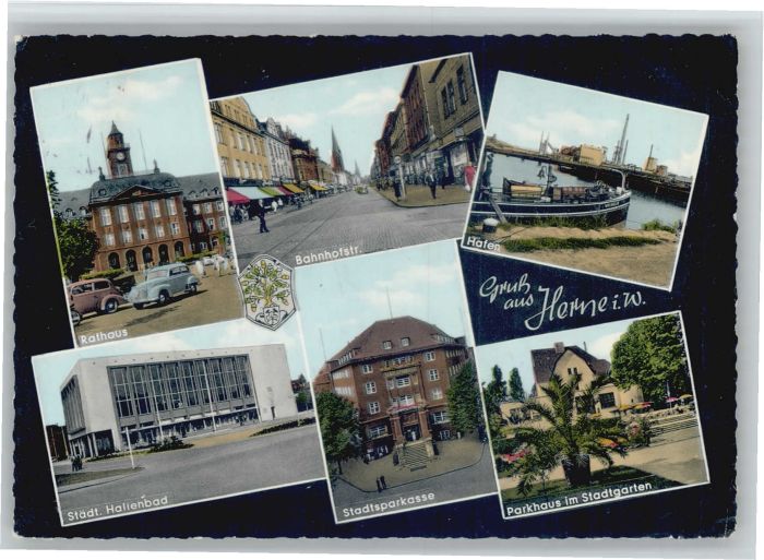 Herne Westfalen Herne Rathaus Bahnhofstrasse Hafen Hall